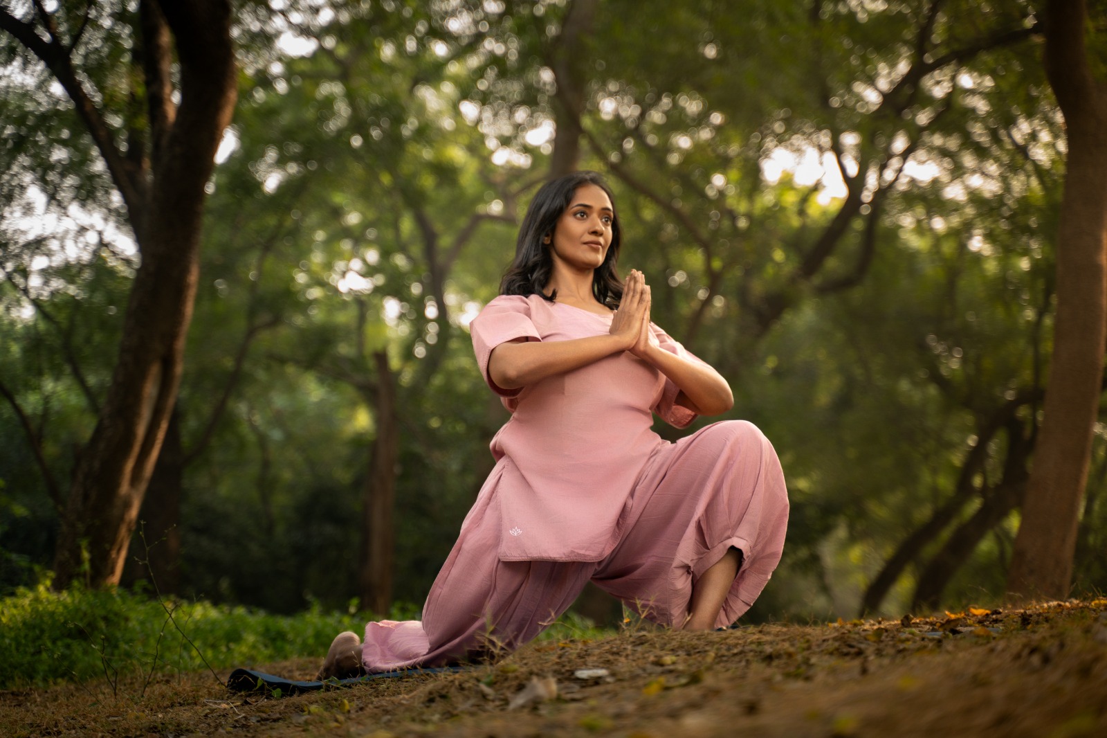 An online yoga session in progress on Zoom